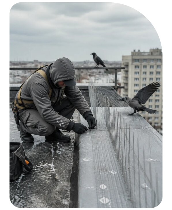 Защита от ворон под ключ в Рыбинске по цене от 5204 р. | Сенат-Рбн